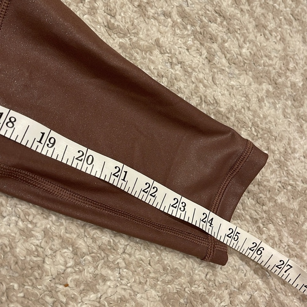 Athleta INCLINATION SHIMMER MOTO TIGHT in DUSTY ROSE, SIZE S - Picture 9 of 10